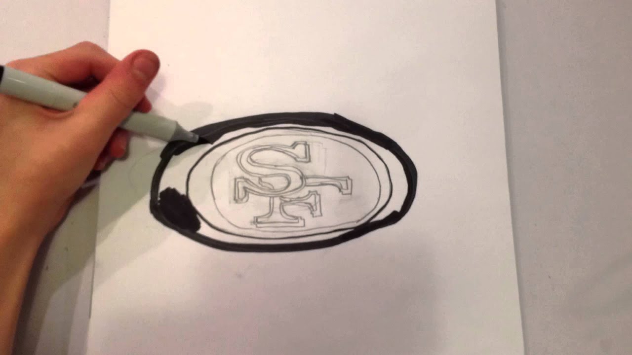 1280x720 How To Draw The San Francisco Logo - 49ers Logo Drawing