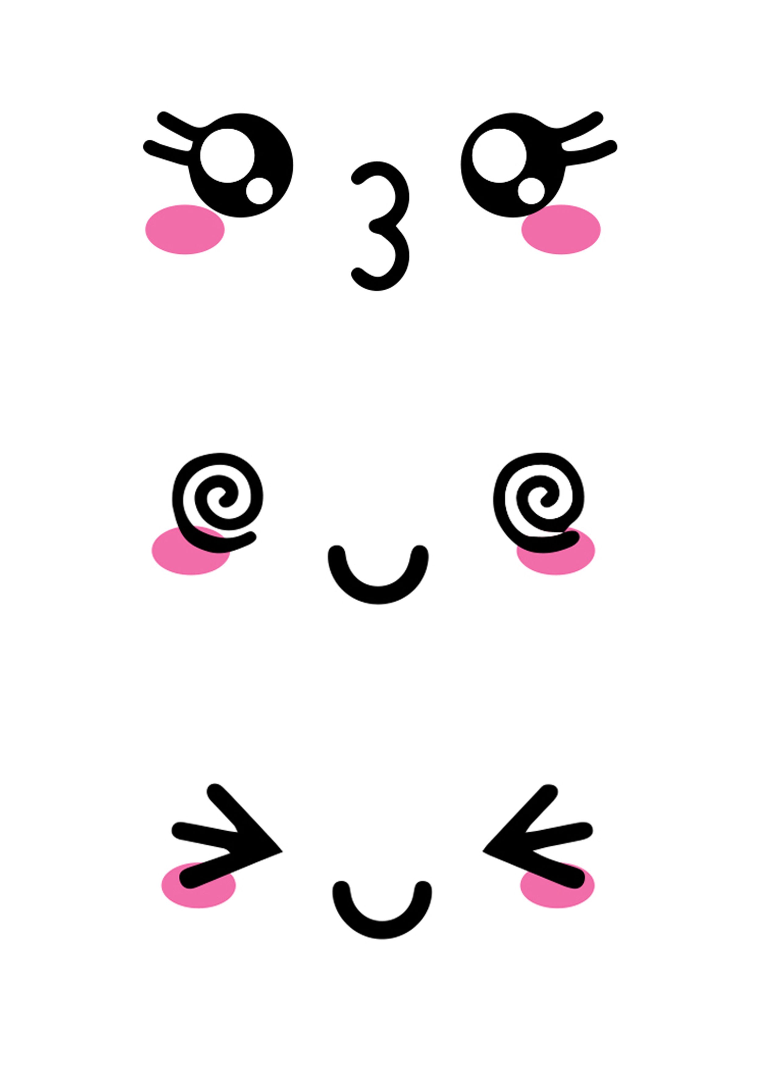 2480x3508 faces kawaii pra caixa organizadora - 49s Drawing