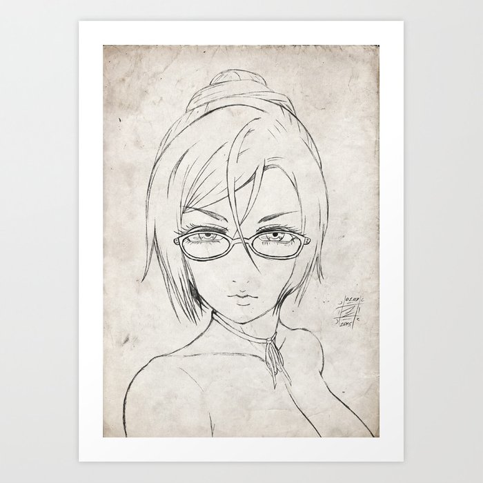 700x700 Shiraki Meiko Art Print - 49s Drawing