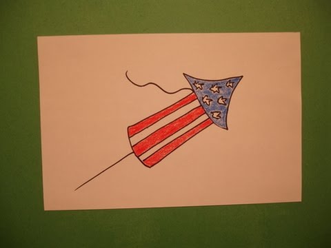 480x360 Let's Draw A Rocket For The Of July! - 4th Of July Drawings