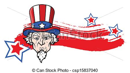 450x255 uncle sam of july banner design drawing art of uncle sam - 4th Of July Drawings