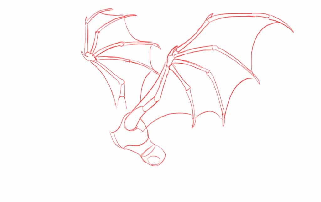 1024x645 How To Draw A Dragon, Step - 5 Drawing