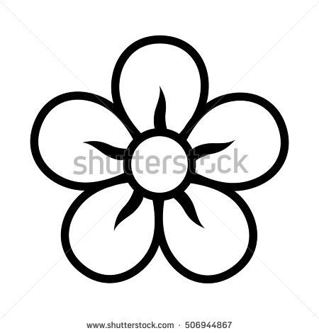 450x470 image result for petal flower patterns embroidery flowers - 5 Petal Flower Drawing