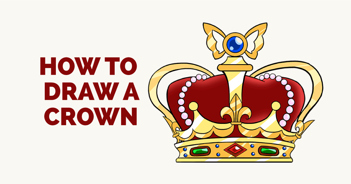 1200x628 How To Draw A Crown In A Few Easy Steps Easy Drawing Guides - 5 Point Crown Drawing
