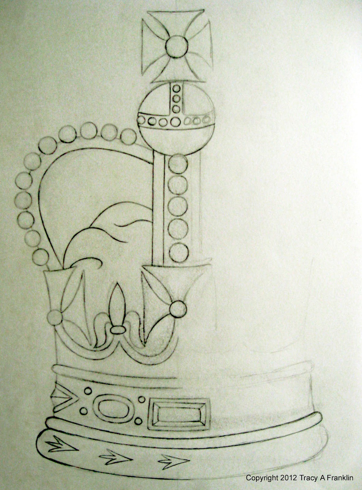1182x1600 tracy a franklin - 5 Point Crown Drawing