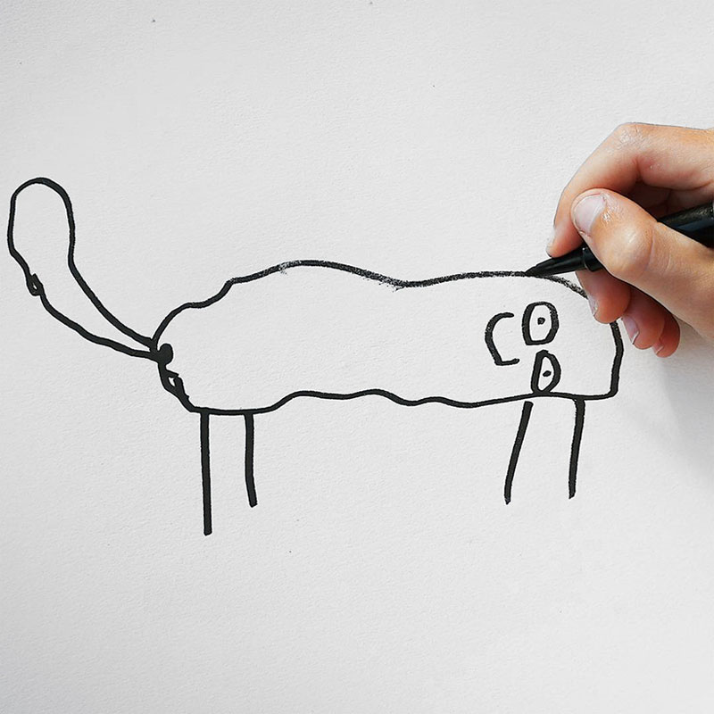 800x800 dad turns year old son's drawings into weirdly realistic - 5 Year Old Drawing