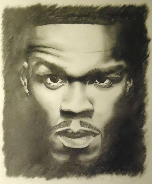 596x720 Cent Pencil Drawing - 50 Cent Drawing