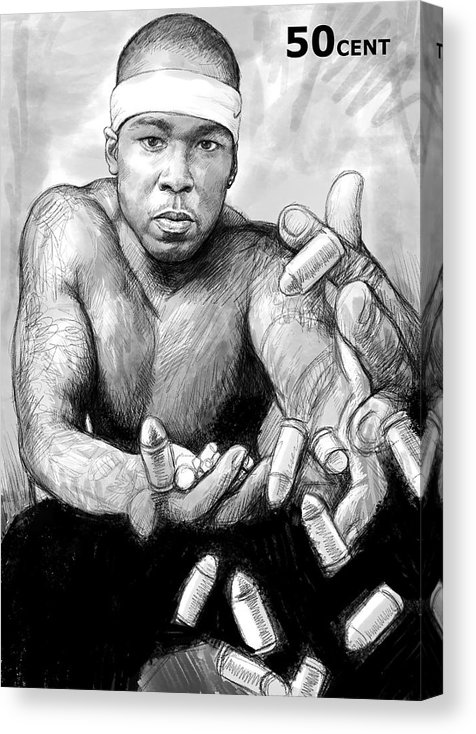 476x734 art drawing sketch portrait canvas print canvas art - 50 Cent Drawing