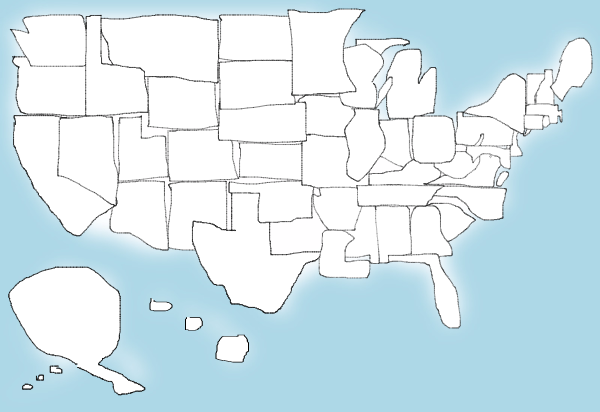 600x412 united states quiz see how well you can draw all states time - 50 States Drawing