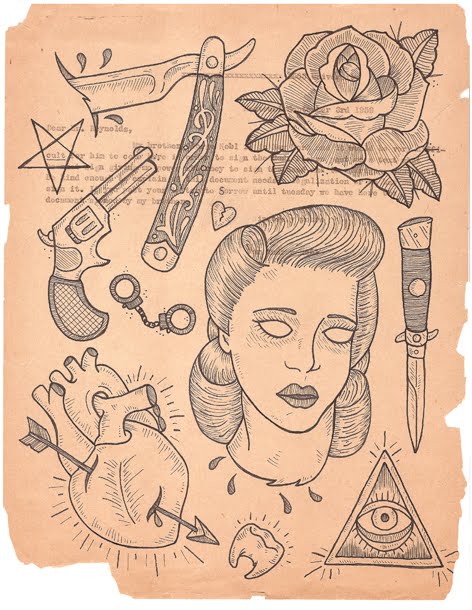 472x610 Alex T Frazer New Drawings On Old Things - 50s Drawings