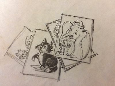 400x300 six piece disney art drawings or dumbo mickey donald duck - 50s Drawings