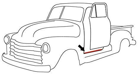 466x253 precision automotive chevy truck cab side bottom - 55 Chevy Drawing