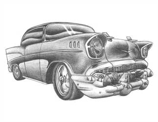 323x250 Chevy Belair - 57 Chevy Drawing