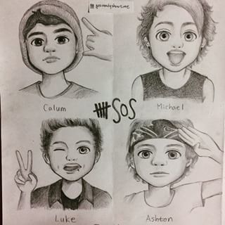 320x320 Drawing Free Download - 5sos Drawings