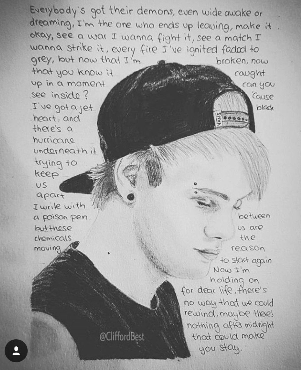 1020x1254 Drawing Punk For Free Download - 5sos Drawings