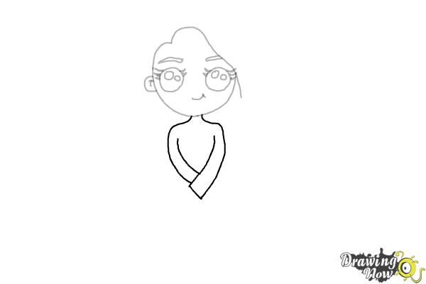 600x400 How To Draw A Kawaii Girl - 6 Drawing