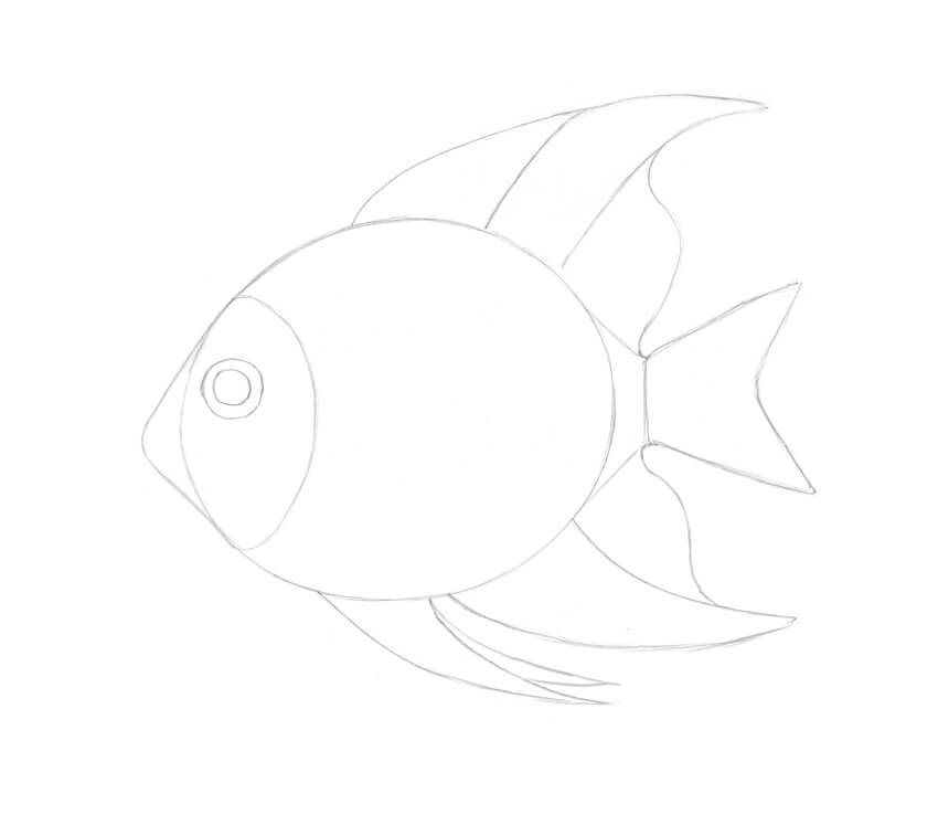 850x747 How To Draw A Tropical Fish - 6 Drawing
