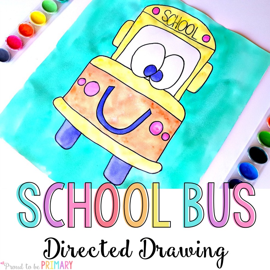 900x900 school bus drawing activity in easy steps! proud to be primary - 6 Drawing