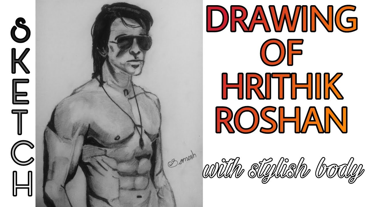1280x720 drawing of hrithik roshan with six pack abs how to draw - 6 Pack Abs Drawing