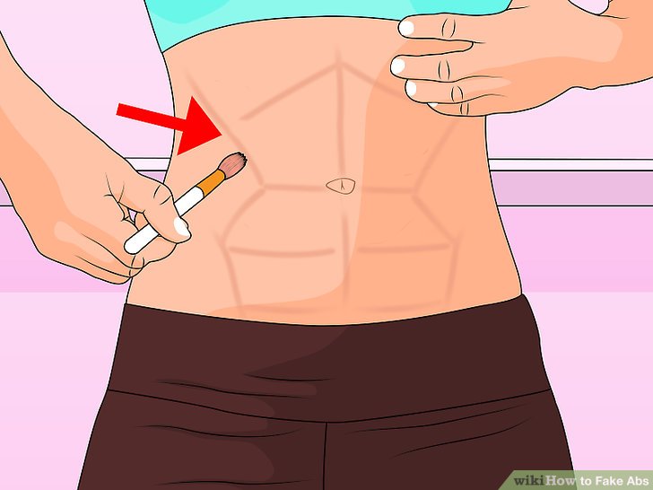 728x546 how to fake abs - 6 Pack Abs Drawing