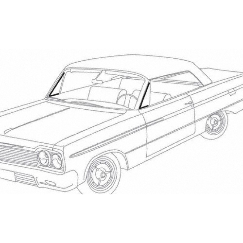 800x800 impala vent window seals front dr hardtop - 64 Impala Drawing.