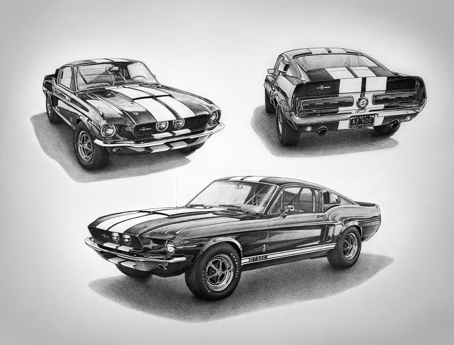 900x685 Shelby Mustang Drawing - 67 Mustang Drawing