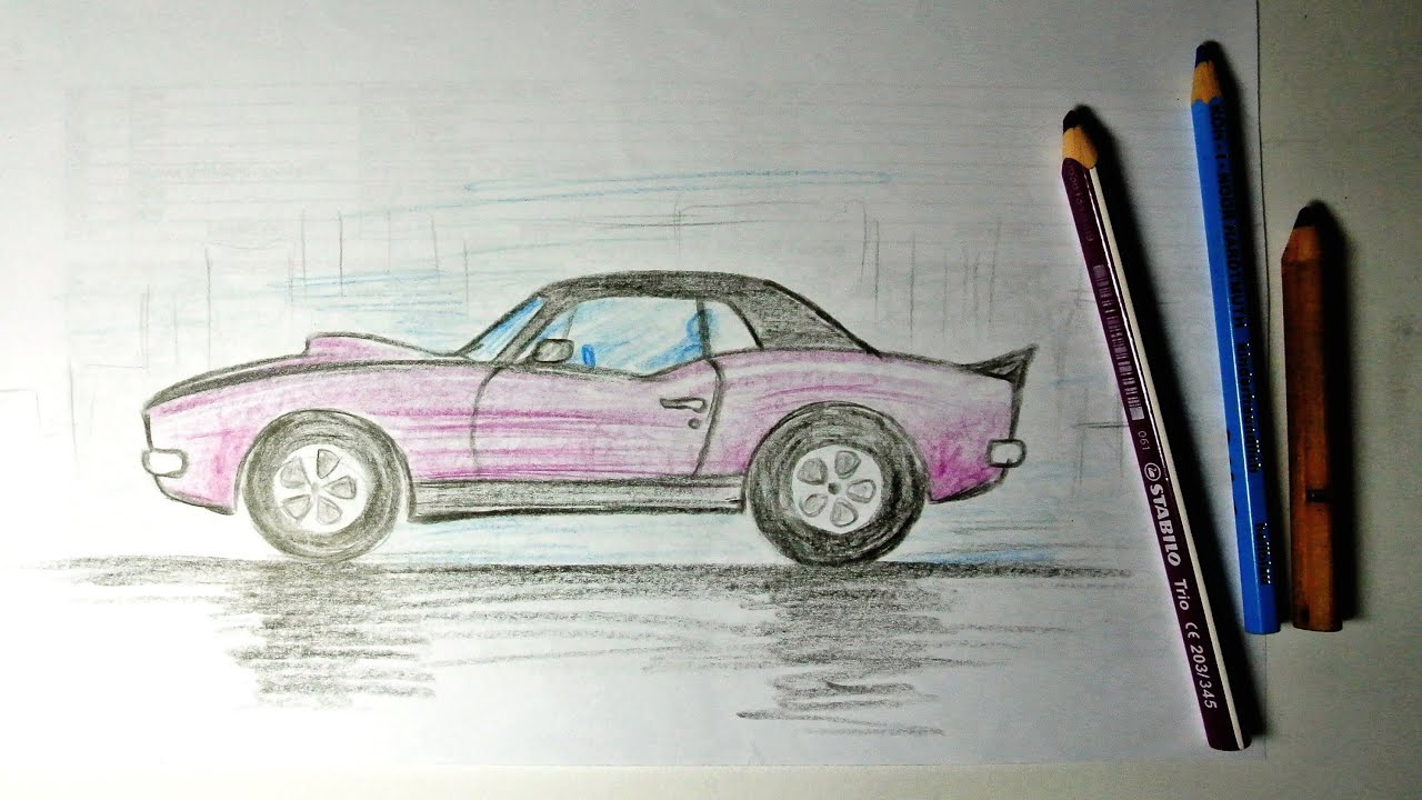 1280x720 how to draw a chevrolet camaro - 68 Camaro Drawing