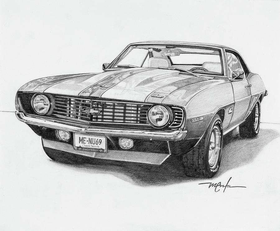 900x741 camaro drawing - 69 Camaro Drawing