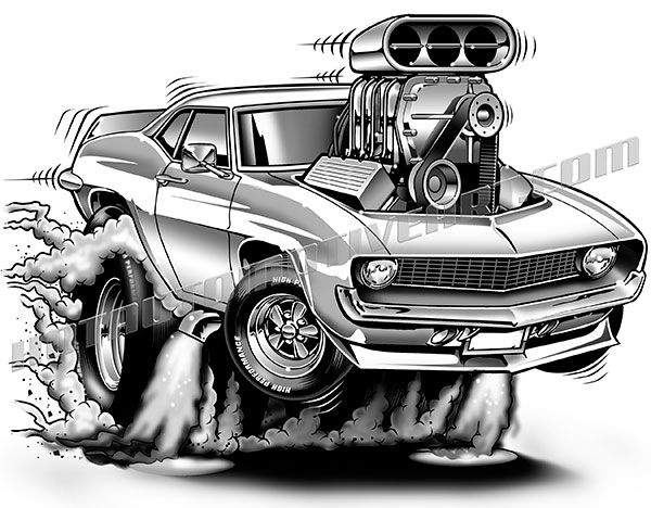 600x468 camaro cartoon cars muscle cars, car drawings, car - 69 Camaro Drawing