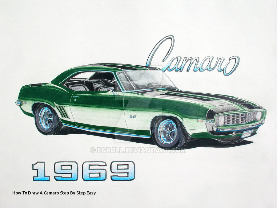 900x675 how to draw a camaro step - 69 Camaro Drawing