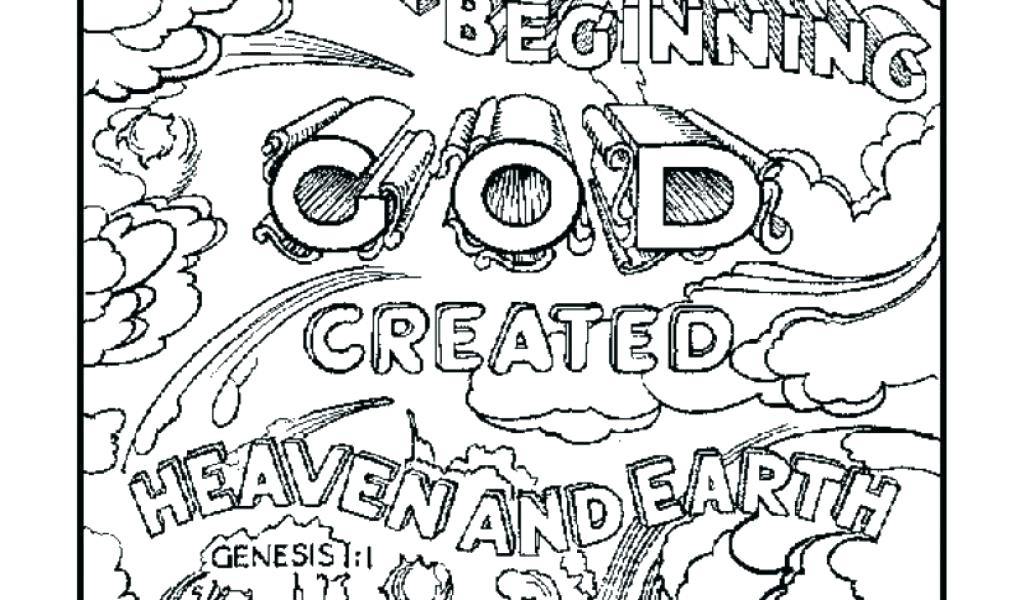 1024x600 coloring pages days of creation coloring pages free drawing - 7 Days Of Creation Drawing