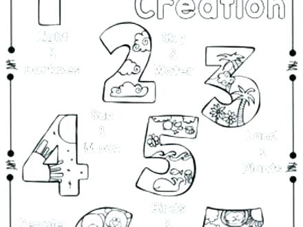440x330 creation coloring pages days of sheets free as also - 7 Days Of Creation Drawing
