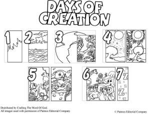 300x228 days of creation coloring pages religious education ideas - 7 Days Of Creation Drawing