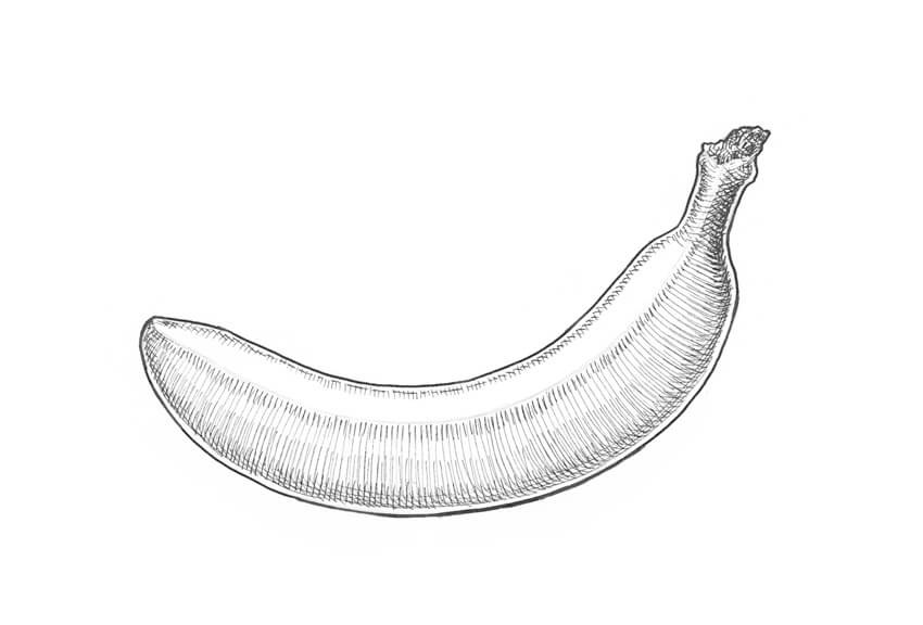 850x576 How To Draw A Banana - 7 Drawing