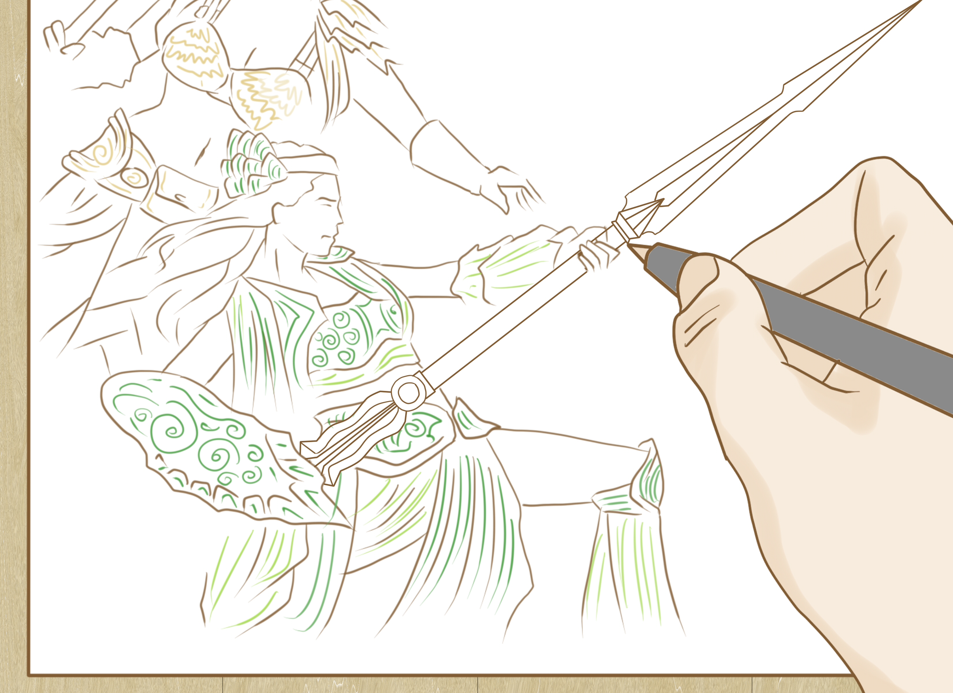 3300x2400 How To Draw A Good War Scene Steps - 7 Drawing