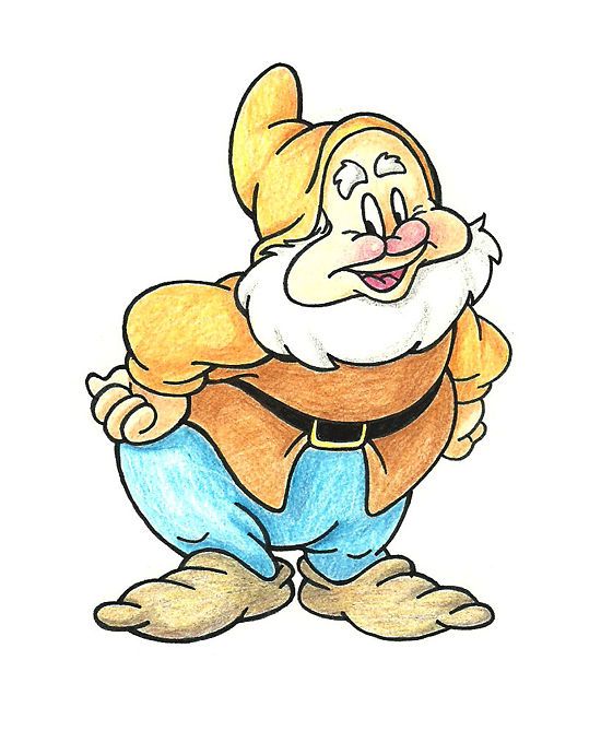 550x669 draw happy from the seven dwarfs how to draw disney drawings - 7 Dwarfs Drawing
