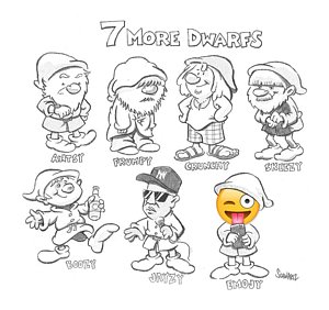 300x282 dwarfs art fine art america - 7 Dwarfs Drawing