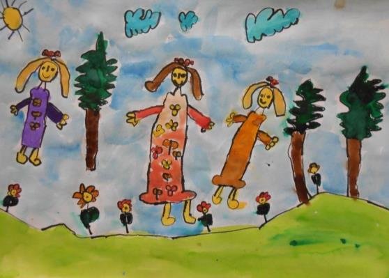 558x399 Girl, Year Old Fantasy Or Fly Nice Painting And Drawing - 7 Year Old Drawings