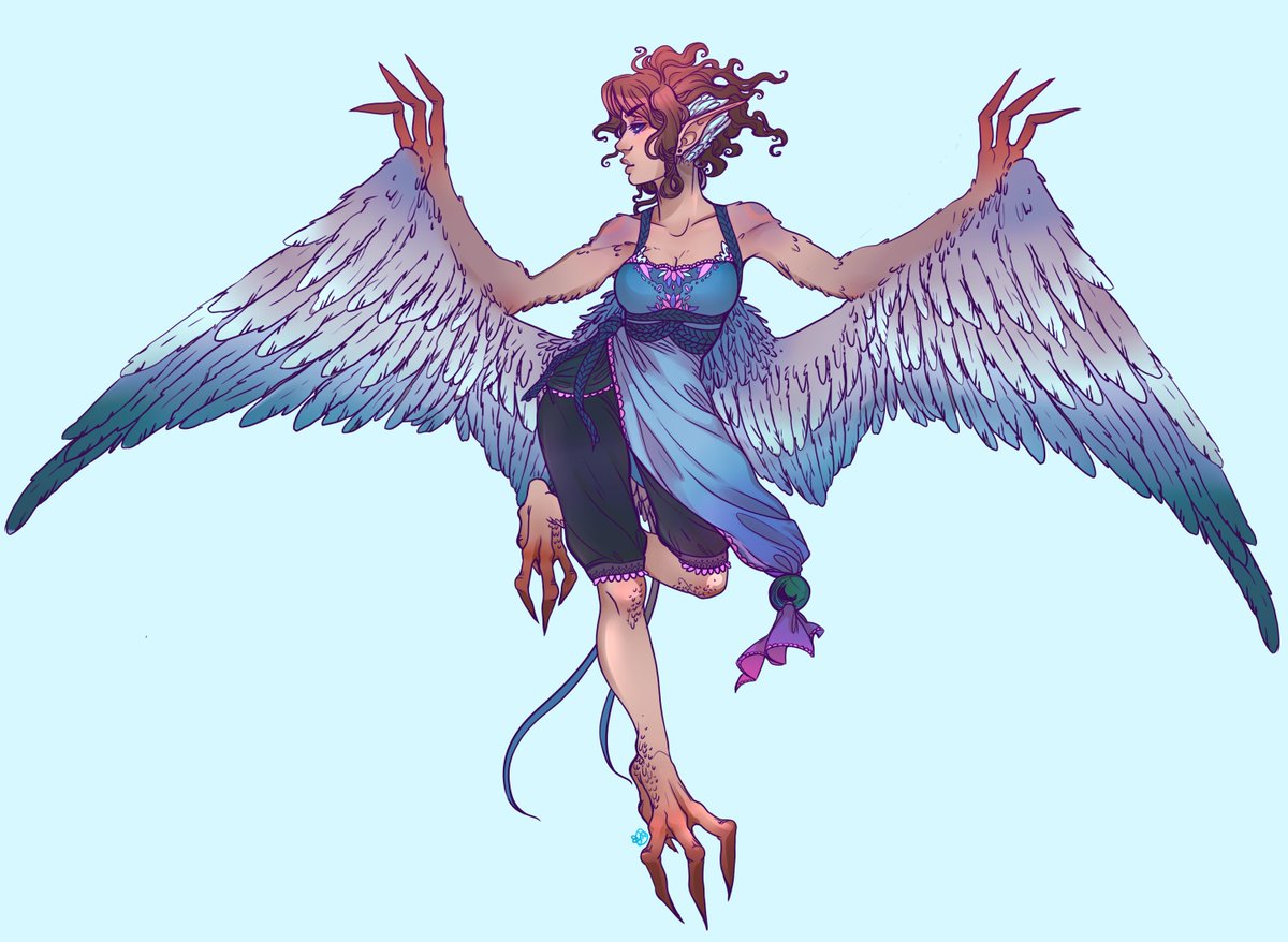 1200x878 Pix On Twitter Harpy Redo From A Year Old Drawing We're - 7 Year Old Drawings