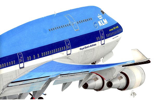 600x385 Drawing - 747 Drawing