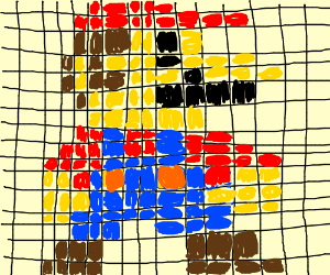 300x250 Draw Bit Mario! Drawing - 8 Bit Drawing