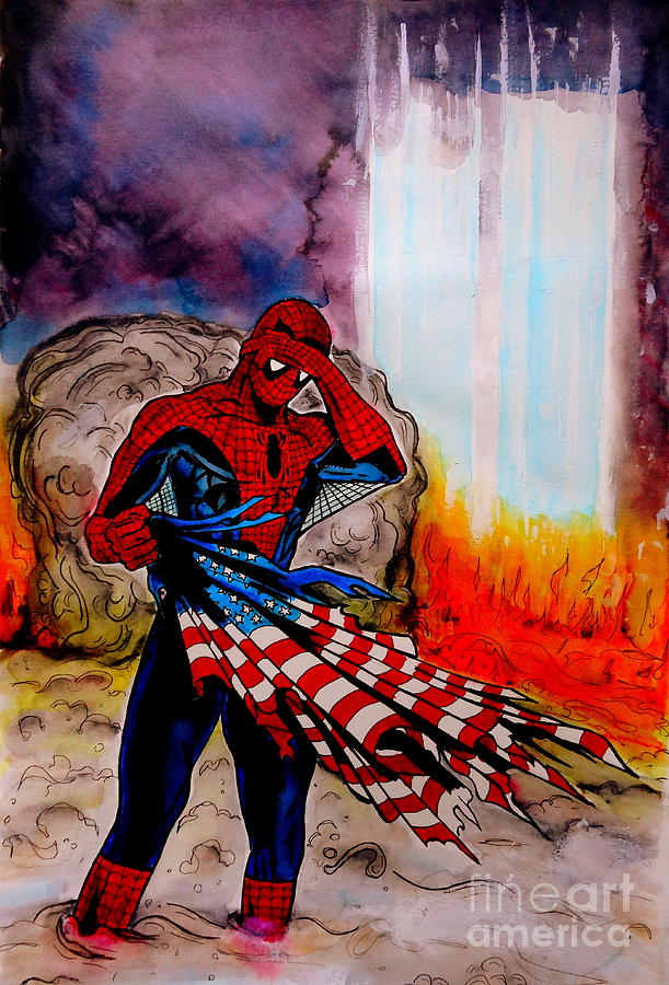 611x900 amazing spider man tribute drawing - 9 11 Drawings