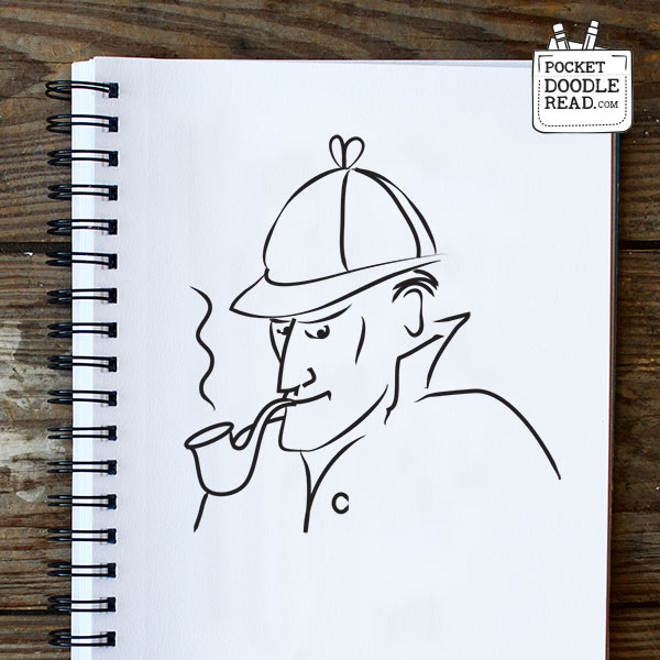 600x600 how to draw a sherlock holmes easy doodle - 9 Drawing