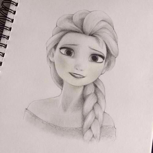 500x500 beautiful drawing of frozen drawingsart drawings, disney - A Beautiful Drawing