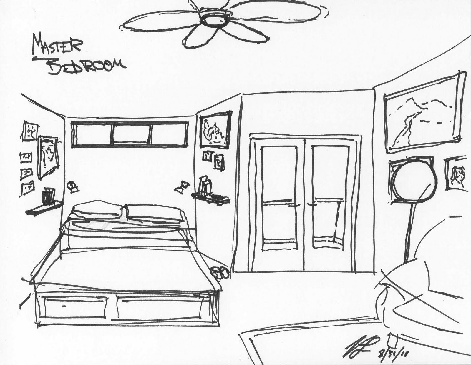 Easy Bedroom Design Drawing