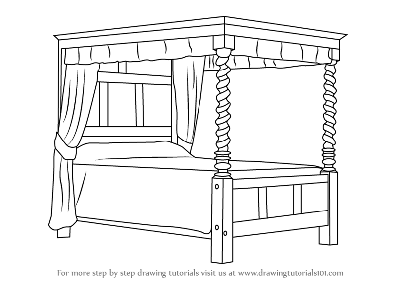 A Bed Drawing at PaintingValley.com | Explore collection of A Bed Drawing