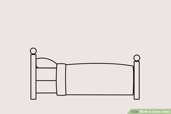 How To Draw A Bed Side View Pic Portal