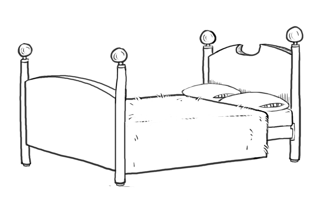 A Bed Drawing at PaintingValley.com | Explore collection of A Bed Drawing