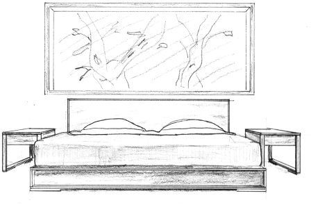 448x295 bed drawing james hopper furniture - A Bed Drawing