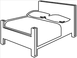 297x222 bed outline clip art - A Bed Drawing